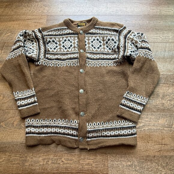 Vintage Men's North Cape Wool Button Cardigan Sz Gent 50. US 40 Medium - Picture 1 of 12